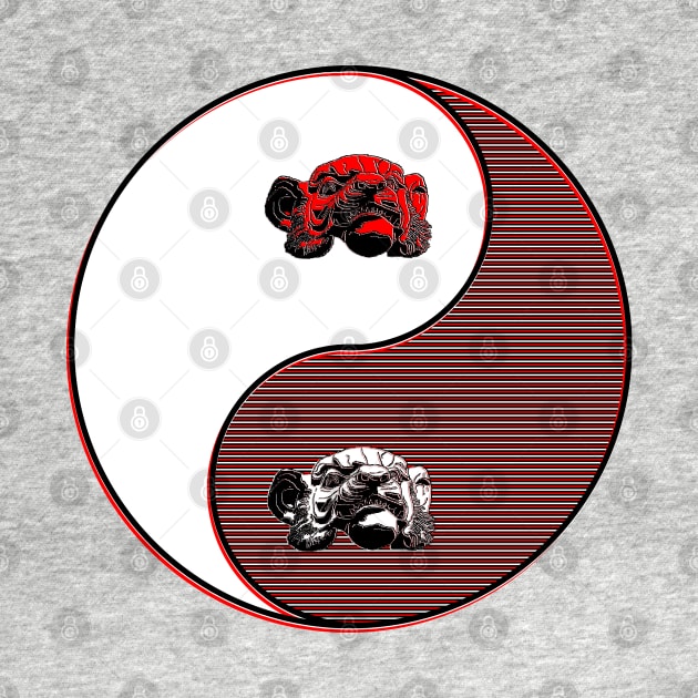 yin yang balance harmony design eastern philosophy monkey by 4rpixs